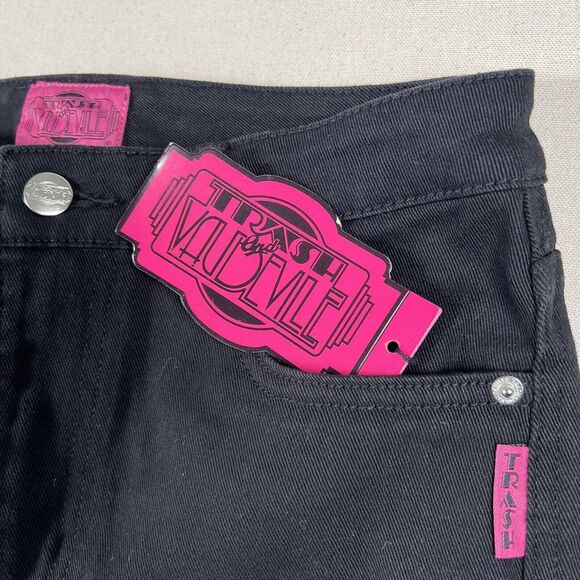 NWT Trash And Vaudeville Dream Bootcut Jeans Women’s 27/5 Black Stretch Denim - Picture 3 of 16